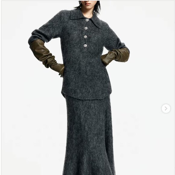 H&M Mohair-Blend Sweater with Collar - Picture 5 of 10